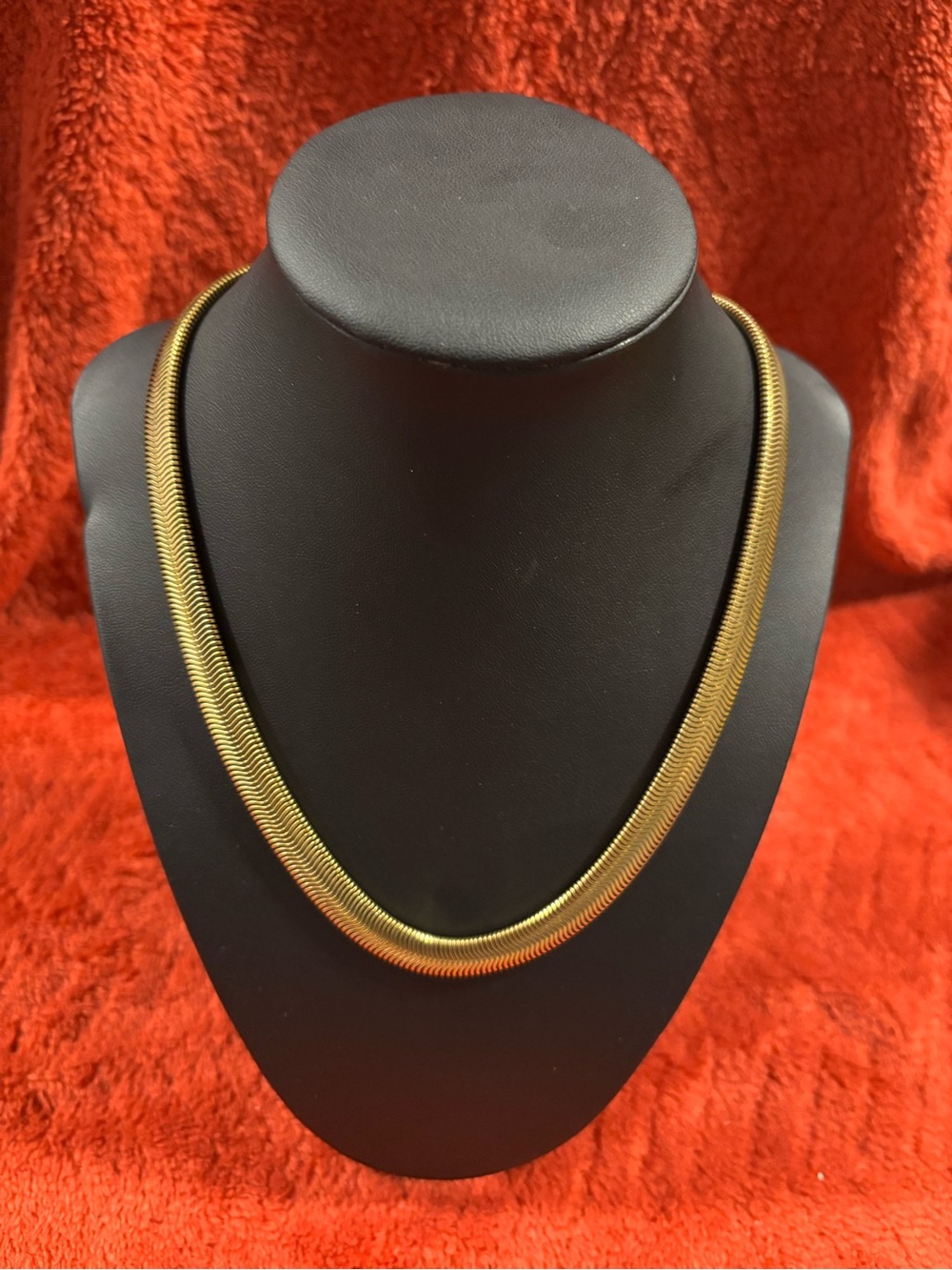 Retired J Bloom Classic Gold Herringbone Necklace - Women's Jewelry